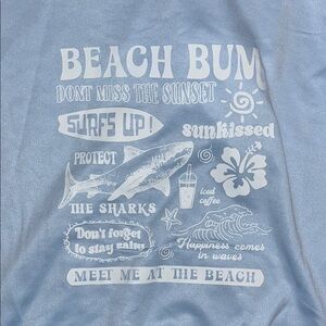 Light Blue Hoodie with Floral Design